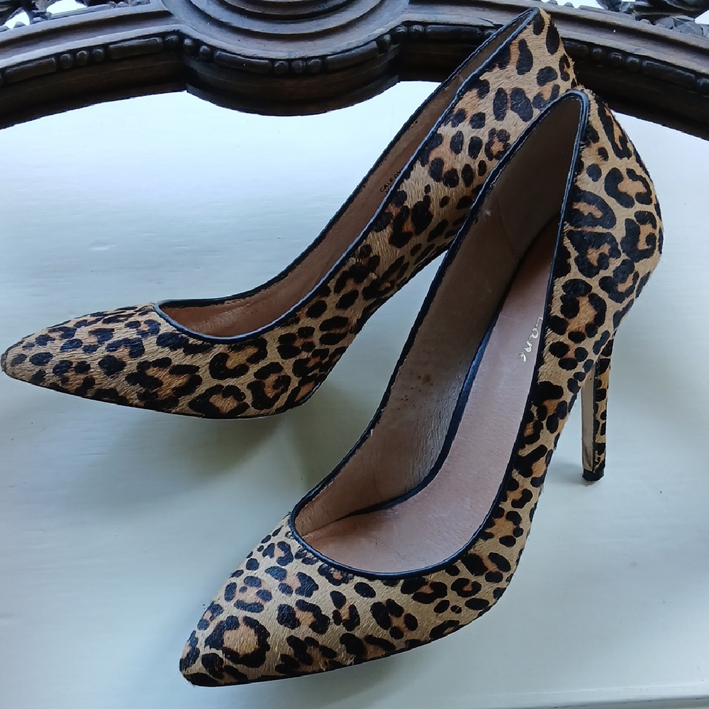 Maiden Lane Leopard Print Stiletto Heels Sz 9.5M